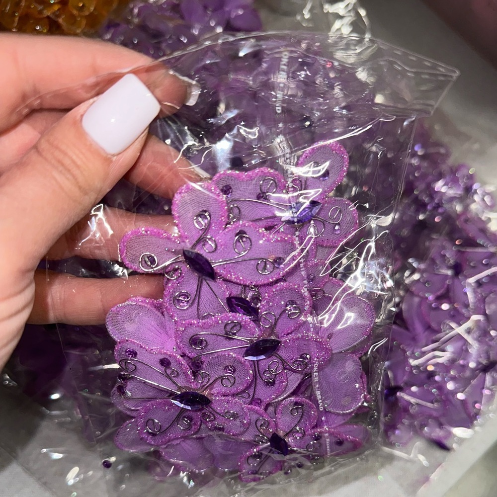 Decorative individual butterflies each pack 12 pieces